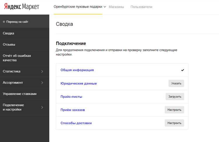 Подключение сайта к Яндекс Маркет