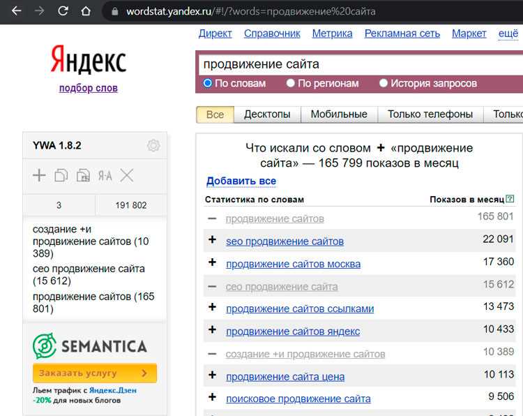 Новый «Яндекс Вордстат» — как пользоваться сегодня